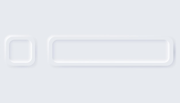 ニューモーフィック ボタン シンプルなトレンディなデザイン要素 明るい背景に分離された ui コンポーネント ウェブサイト モバイル アプリ メニューと丸みを帯びたエッジを持つナビゲーションのコントロール要素