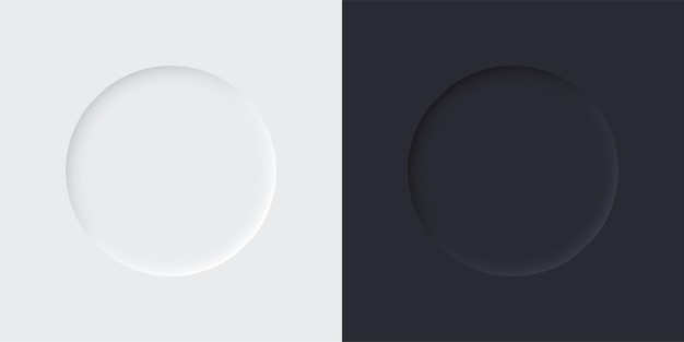 ニューモルフィック サークル セット web 要素ボタン 3 d デザイン ベクトル eps 10