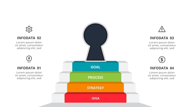 Vector neumorphic flowchart dark iinfographic creative concept for infographic with 5 steps options parts or processes