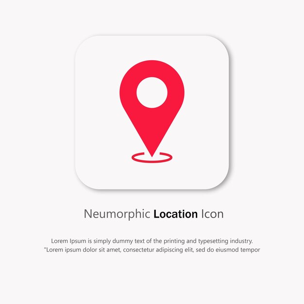 Neumorphic Location Icon