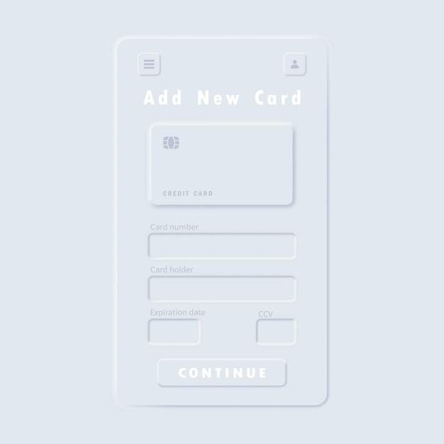 Neumorphic ui ux white user interface