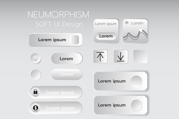 Neumorfismo pulsante soft ui design