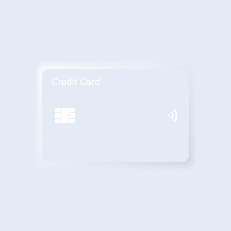 Vector neumorphism credit card template neumorphic bank card interface mockup digital technology mockup contactless wireless online payment concept eps 10