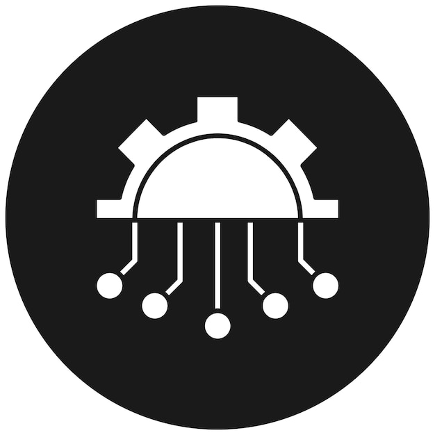 Neural Engineering vector icoontje Kan worden gebruikt voor Data Analytics icoonset