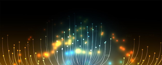 neural network concept connected cells with links high technology process abstract background