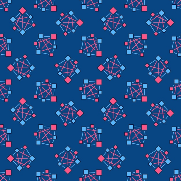 Modello senza cuciture colorato vettore di apprendimento profondo della rete neurale