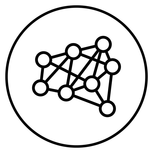Neural Network icon vector beeld kan worden gebruikt voor Data Science