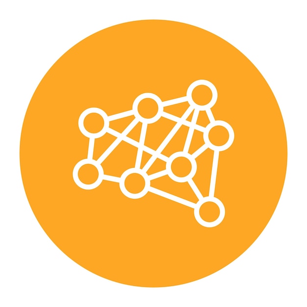 Neural Network icon vector beeld kan worden gebruikt voor Data Science