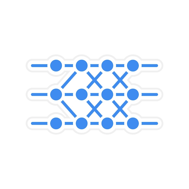 Vector neural network icon vector image can be used for big data