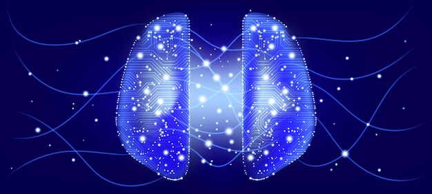 Neurale netwerken in cyber mind concept