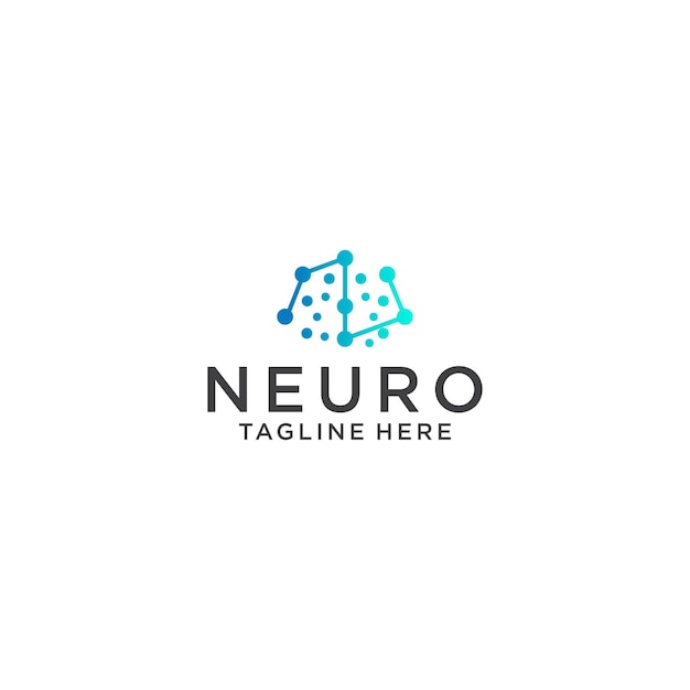Векторный шаблон логотипа Neuro