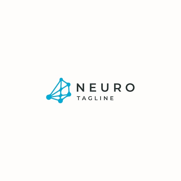 Neuro logo pictogram ontwerp sjabloon platte vector