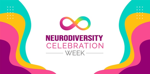 Neurodiversity Celebration Week background or banner design template celebrated in may