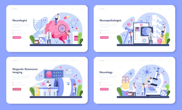 ベクトル 神経内科医のバナーウェブセット