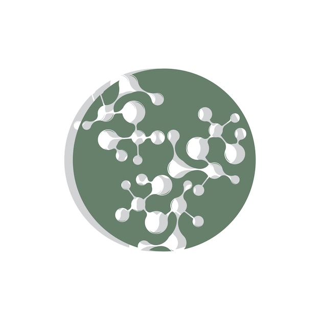 Neuron Logo Cel Dna Network Vector en Particle Technology Simple Illustration Template Design