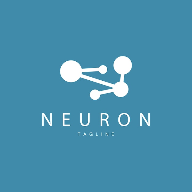 ニューロンのロゴ Cel Dna ネットワーク ベクトルと粒子技術のシンプルなイラスト テンプレート デザイン