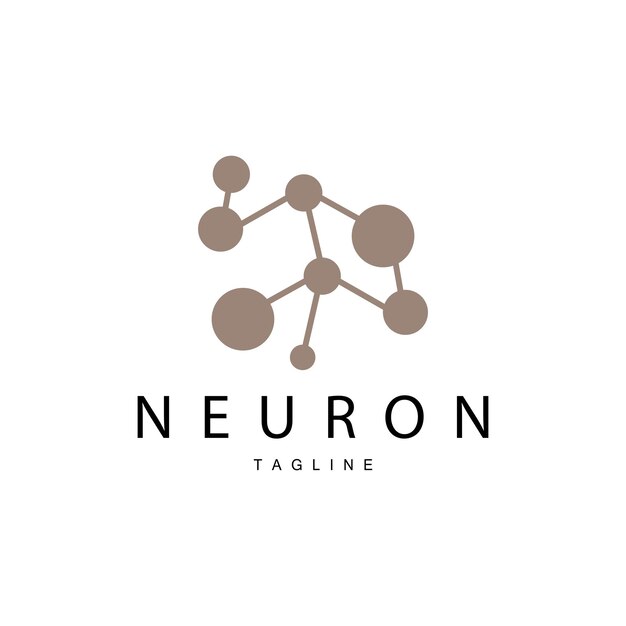 Neuron Logo Cel Dna Network Vector and Particle Technology Простой дизайн шаблона иллюстрации