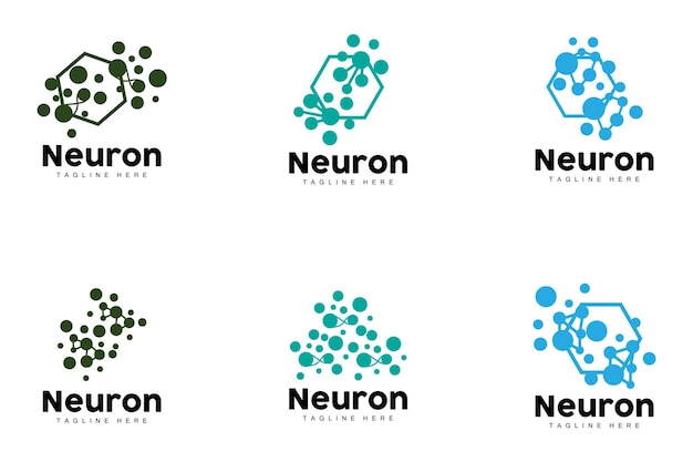 Neuron Logo Cel Dna Network Vector And Particle Technology Simple Illustration Template Design