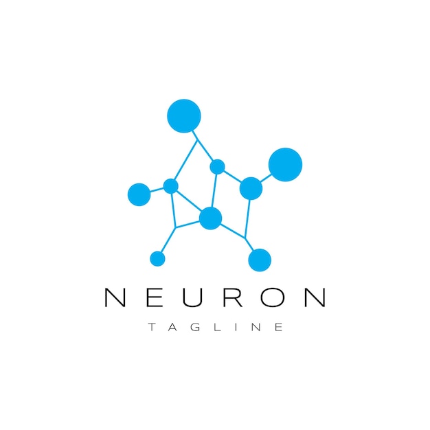 Vettore modello icona vettore di progettazione logo neurone