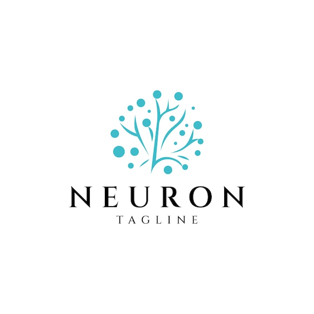 Neuron logo design vector illustration