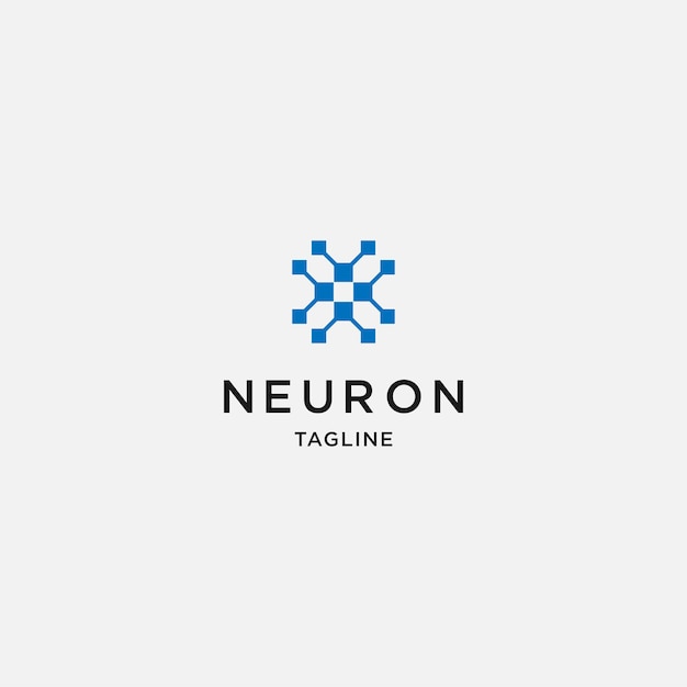 Вектор Дизайн логотипа нейрон