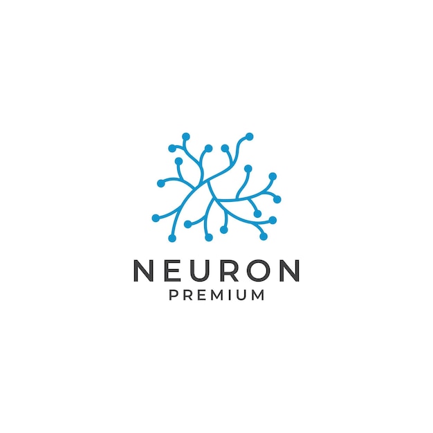 Vector neuron logo desing icon vector