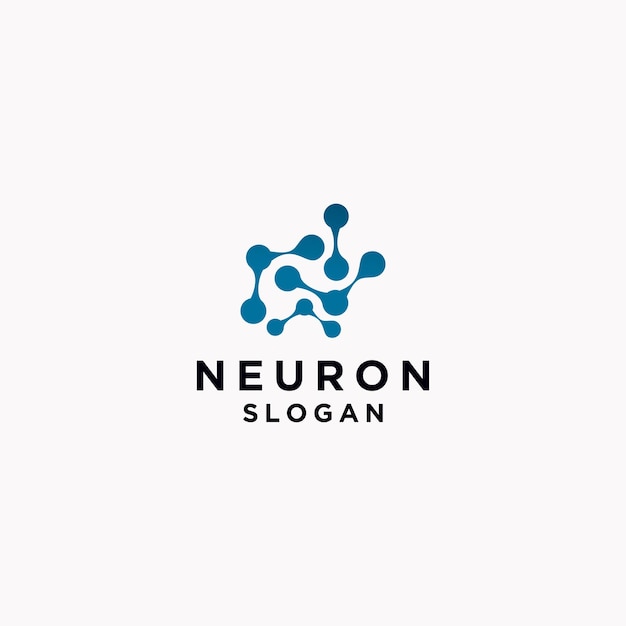 Neuron logo icon design template flat vector