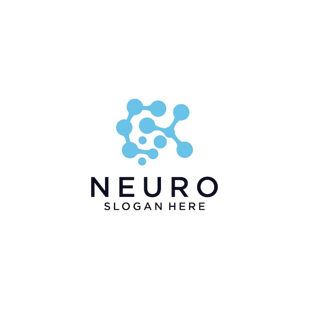 Neuron logo icon design template flat vector