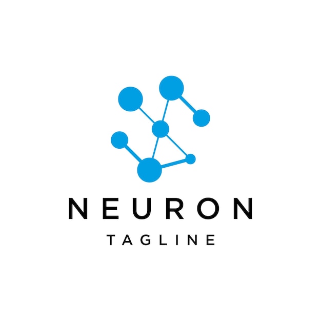 Vettore di disegno dell'icona del logo del neurone