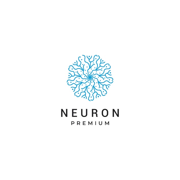 Neuron logo icon design vector