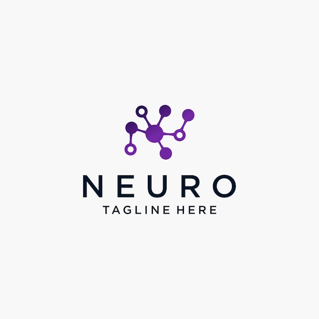 Neuron logo icon design vector