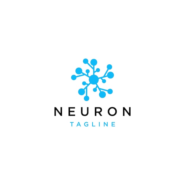 Neuron logo icon design vector