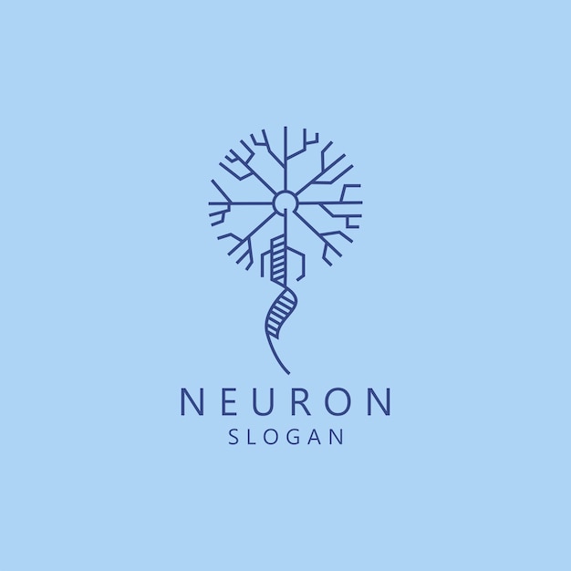 Neuron logo icon flat vector