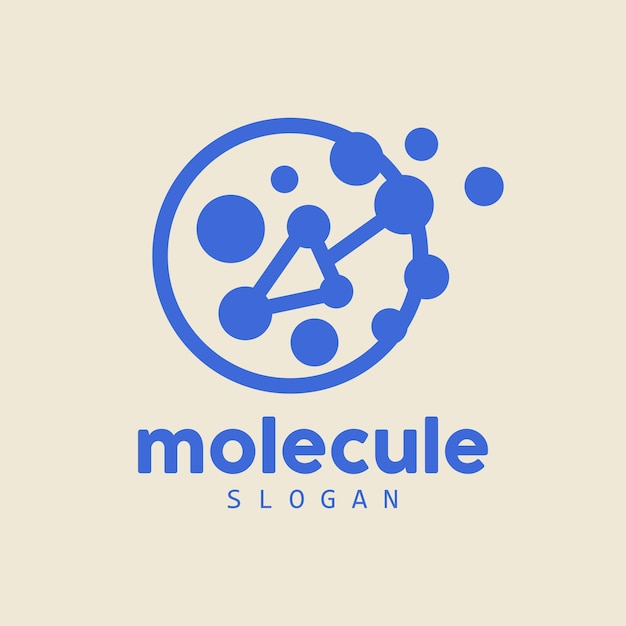 Нейронный логотип молекула дизайн логотипа вектор и иллюстрация шаблона