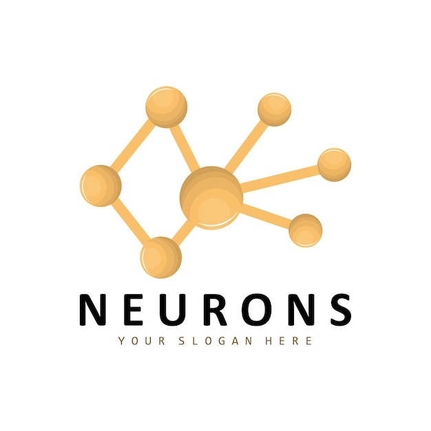 Vector neuron logo molecule logo design vector and template illustration