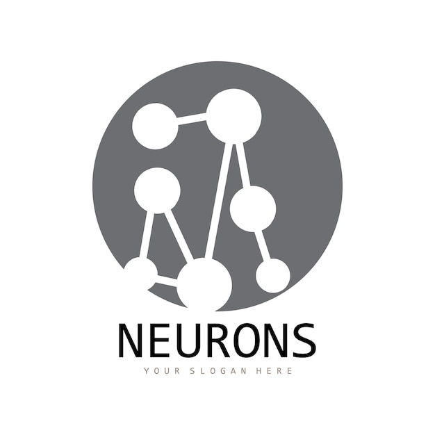 Neuron Logo Molecule Logo Design Vector AND Template Illustration