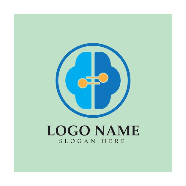 Neuron logo or nerve cell logo designmolecule logo illustration template icon with vector concept