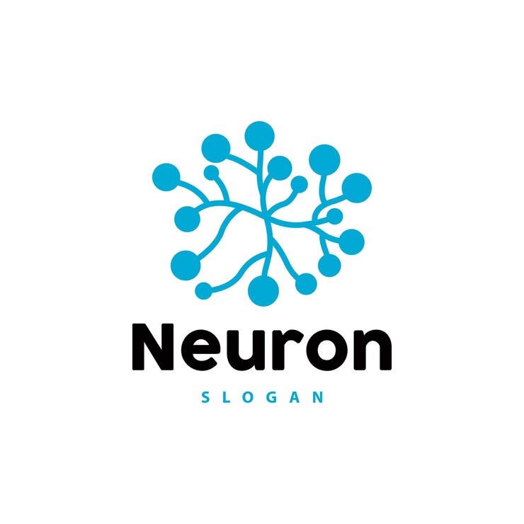Vector neuron logo neuron nerve or seaweed vector abstract molecule design template illustration