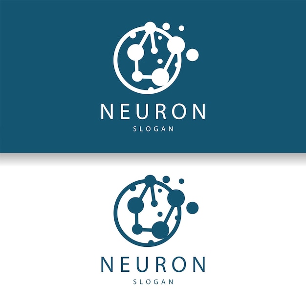 Neuron Logo Neuron zenuw of zeewier Vector Abstract Molecule Design Template Illustratie