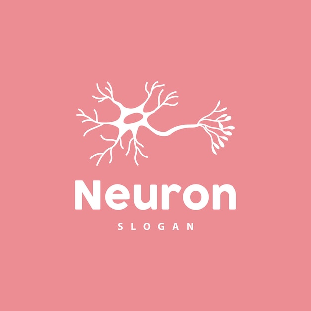 Neuron Logo Neuron zenuw of zeewier Vector Abstract Molecule Design Template Illustratie