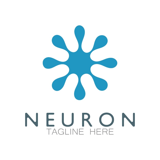 Neuron logo of zenuwcel logo designmolecuul logo illustratie sjabloonpictogram met vector concept