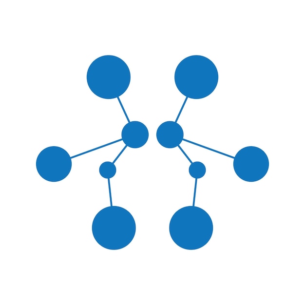 Neuron logo of zenuwcel logo designmolecuul logo illustratie sjabloonpictogram met vector concept