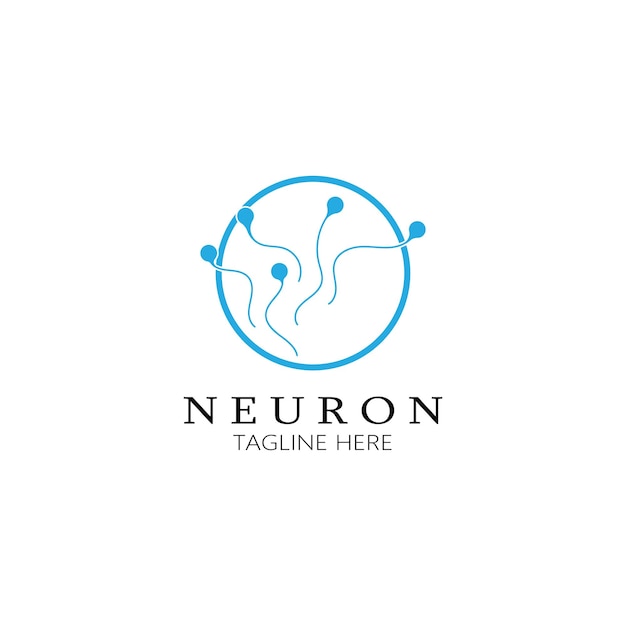 Neuron logo of zenuwcel logo designmolecuul logo illustratie sjabloonpictogram met vector concept