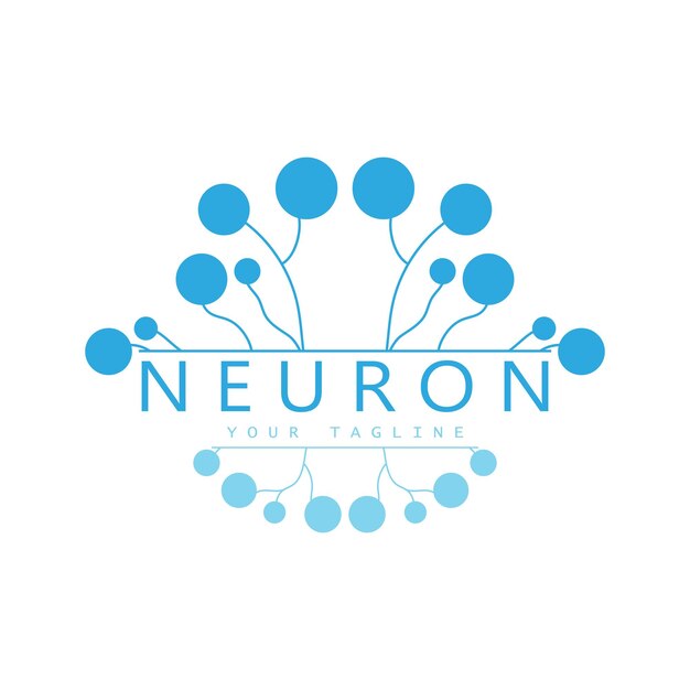 Vector neuron logo of zenuwcel logo ontwerp molecuul logo illustratie sjabloon icoon met vector concept