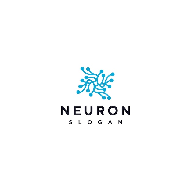 Neuron logo ontwerp pictogrammalplaatje