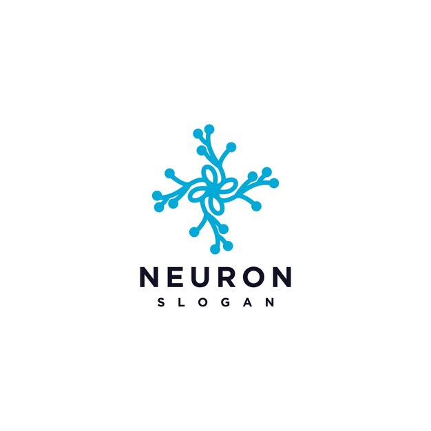 Neuron logo ontwerp pictogrammalplaatje