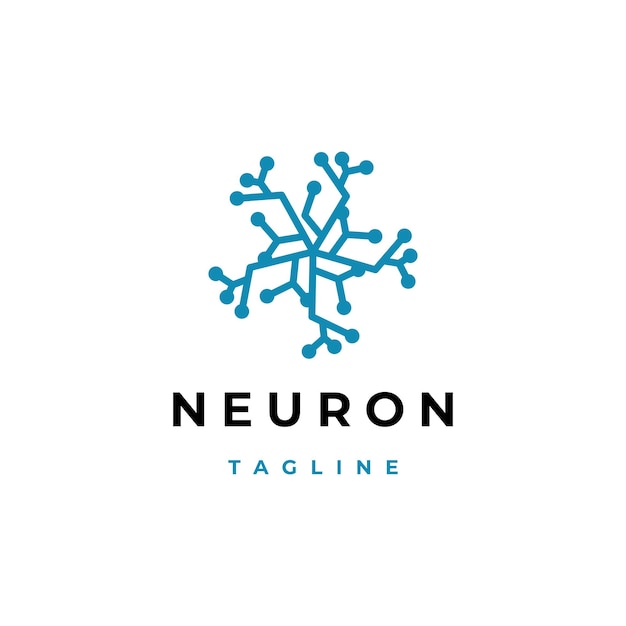 Neuron logo ontwerp vector pictogrammalplaatje