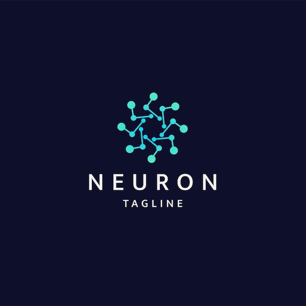 Neuron logo pictogram ontwerp sjabloon platte vector