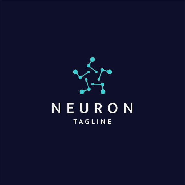 Neuron logo pictogram ontwerp sjabloon platte vector