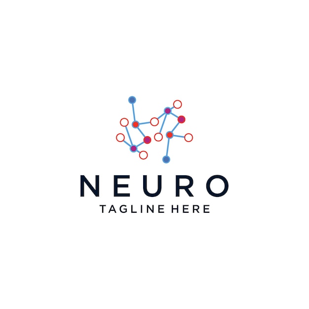 Neuron logo pictogram ontwerp vector